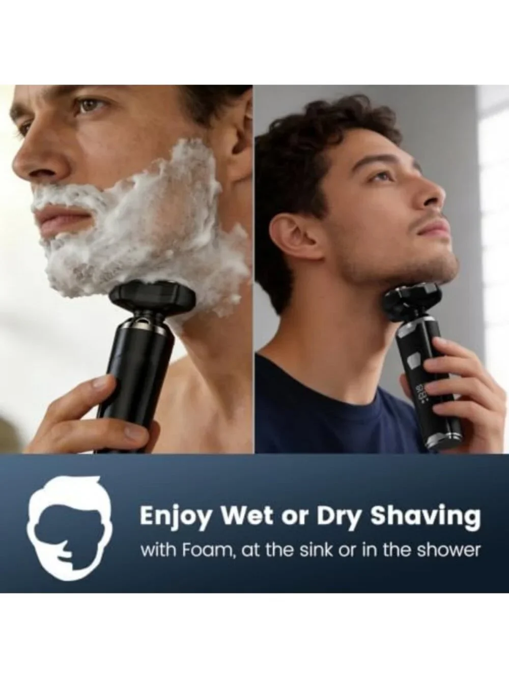 Versatile 3-in-1 Electric Razor for Men - 4D Floating Shaver, Grooming Tool